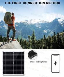 10000W Solar System Power Kit 12V/24V Dual Voltage LCD Inverter 100A Controller 300W Panel for Home/RV/Camping Power Station - SEP-11K-D6000 - Ver 8