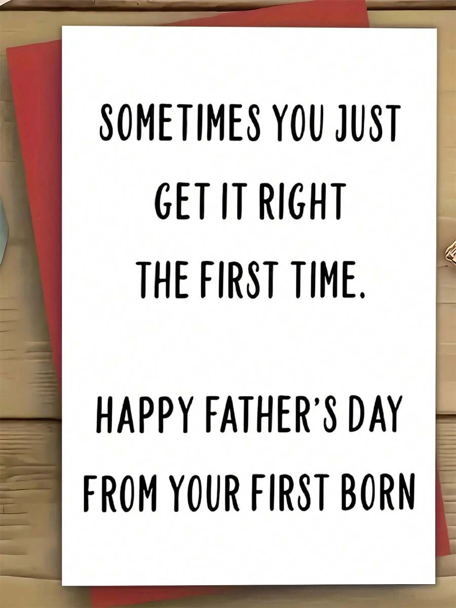 A Fun Father's Day Greeting Card- The Oldest First Card For Dad, Small Business Supplies, Thank You Card, Birthday Gift Card, Unique Item, Gift Card - Multicolor - View 1