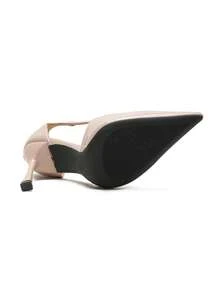Sapatos de salto alto femininos, elegantes, confortáveis e com bico fino, na cor damasco, ideais para festas, banquetes, férias e saídas noturnas. Modelo versátil. - Damasco - Ver 3