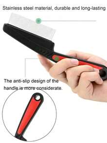 1个头皮按摩梳，密实刷毛有助于去除头皮屑和深层清洁，头发护理，造型工具配件 - 彩色 - 查看 9