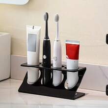 1pc Desktop Organizer Rack For Electric Toothbrush, Toothpaste, Shaver And Other Bathroom Essentials - Multicolor - View 3