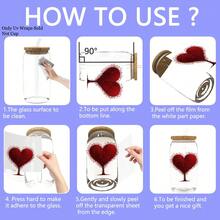 12pcs Heart-Shaped Tree Theme Valentine's Day Stickers, UV DTF Transfer Stickers With Vivid Heart-Shaped Tree Pattern, Suitable For Cups, Bottles, DIY Furniture, Glass, Glassware, Bottles And Handicrafts (Excluding Mugs) - Multicolor - View 2