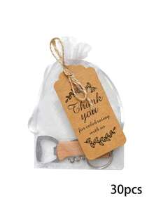 1/10/15/30 Pcs Personalized Custom Wooden Keychain Gift, Engraved Beer Bottle Opener Pendant, Halloween Applicable, Wedding Gift For Best Man, Colorful,Cute,Adorable,Funny,Kawaii,Y2K,Stylish,Unisex,Casual,Custom,Personalized,Unique,Customized,Ideal Gifts For Him,Ideal Gifts For Her,Her,Boyfriend,Girlfriend,Family,Friends,Customized Keychains & Accessories - Multicolor - View 11