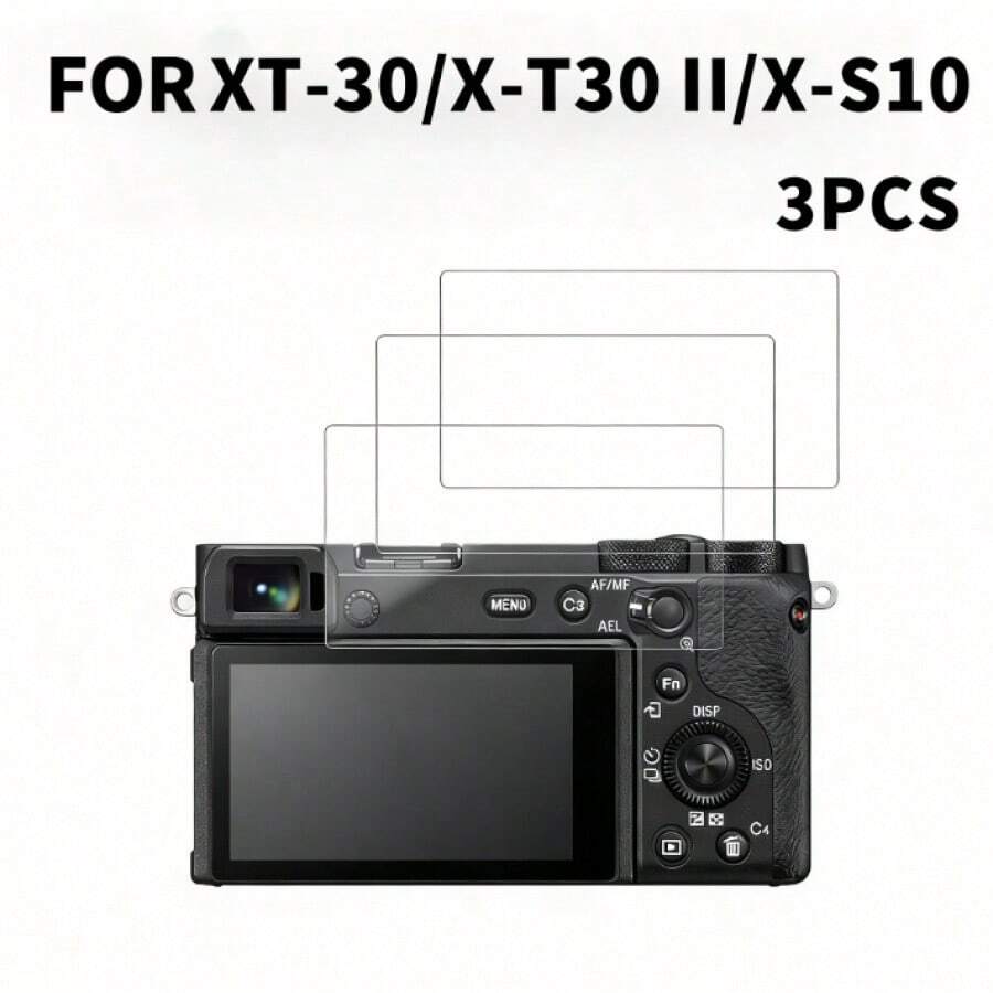 3pcs XT-30/X-T30 II/X-S10 Camera Screen Protector, 9H Hardness, Easy To Apply, HD Semi-Transparent, Scratch-Resistant, Anti-Fingerprint, Includes Small Tool Kit, High-Definition Image Quality
