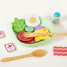 Kids DIY Salad Toy Set, Food Recognition & Ingredient DIY Salad Toy Combination, Suitable For Boys And Girls Pretend Play Toy Gift, Birthday Gift, Children's Day Gift - Multicolor - View 5