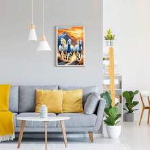 GDYEEH DIY 5D Running Horse Diamond Art Kits, Round Full Drill Mountain Diamond Painting Picture, Sunset Painting By NFUmbersss Art Kits For Adults Beginners Home Wall Decor 12x16 Inch - UCGD404 - 查看 3