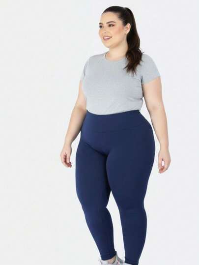 calça Leggings compridas plus size para mulheres, em tecido elástico de alta qualidade, modelagem regular e confortável.  Tecido    Noite  Férias  Escritório  Diário  Formal e Noturno  viagem  Esportes e Fitness