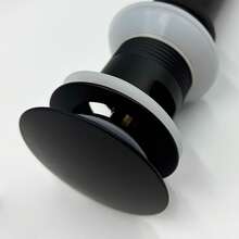 Matte Black 304 Stainless Steel Vessel Sink Drain With Overflow, Pop-Up Lavatory Vanity Drain Stopper - Black - View 6