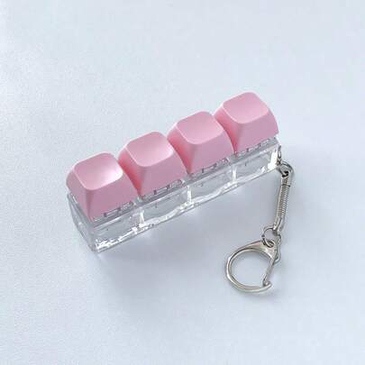 Colorful Clicky Keyboard Cap Finger Spinner Keychain - Desk Toy To Relieve Stress And Anxiety, Fun Office Decor, Unique Gift Choice