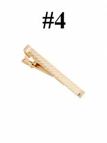 男士领带夹四件套，适用于普通窄领带 - 彩色 - 查看 14