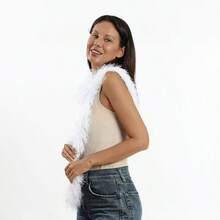 1pc Thickened Faux Feather Boa Streamer Decorative Accessory, Suitable For Carnival