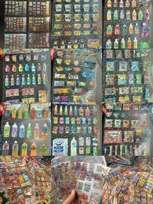 10pcs/Pack Waterproof Cartoon Stickers, Suitable For Phone, PET Material, Scrapbooking, Diary, Stationery, Cute Shiny Sealing Stickers - Multicolor - View 12