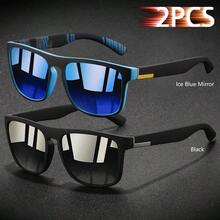 WSZ 2pcs Retro Striped Unisex Sports Glasses, Classic Outdoor Cycling Fishing Driving Beach Glasses, Suitable For Men And Women In Summer - 2PCSF733 - View 7
