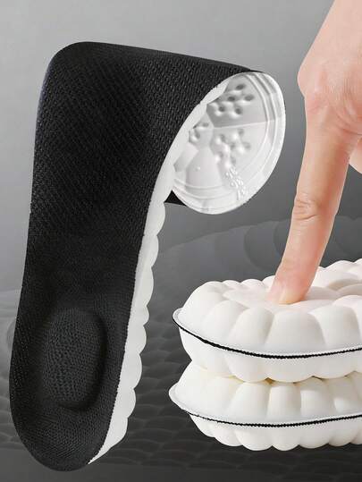 High Elastic Latex Insoles, Shock Absorbing, Arch Support, Breathable Sports Shoe Insoles