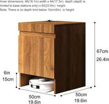 Nordivo Robot Vacuum Stand Cabinet,Storage Cabinet With Doors For Robot Vacuum Cleaner,End Side Table For Home Office,Wood Freestanding Rack For Living Room Home Office Kitchen(White) - MàuD - Xem 2