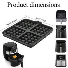 1/2pcs Square Waffle Mold - Non-Stick Baking Pan Fit For Most 4-7QT Air Fryers, Dishwasher , Suitable For Waffles, Pancakes And Egg Bites, Kitchen Gadget, Compact Design, Easy To Clean, Kitchen Accessory, Ideal For Home Chefs - Multicolor - View 13