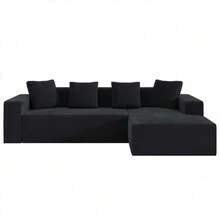 Sofas & Couches - Black + Corduroy + Foam + 3 Seat - View 10