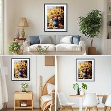 MISCER Sunflowers Diamond Art Kits For Adults, Flowers Diamond Painting Kits For Beginners, 5D Full Drill Round Paint With Diamonds Pictures, Gem Art Painting DIY Crafts Kit Decor 12x16inch - 花-04 - 查看 4