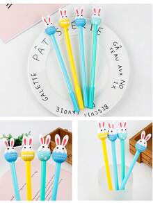 8/16支装兔子蛋形圆珠笔，独特设计，适合作为礼物送给朋友、同事、家人、办公室、学校、家庭、婚礼、新娘送礼会和派对。 - 彩色 - 查看 4