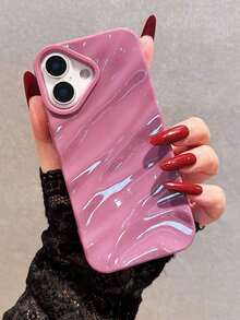 1 Pc Apple Glitter Liquid Case Compatible With IPhone 14 Pro Max/13/12/11 Protective Cover Compatible With IPhone 15 Pro Max/15 Pro/15 Waterproof Shockproof Anti-Fall Scratch Resistant - 淡紫色 - 查看 7