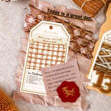 1卷2米编织绳主题剪贴簿胶带，复古创意美学贴纸，DIY装饰拼贴工艺用品，节日礼物，个性化剪贴簿学校文具 - 彩色 - 查看 10