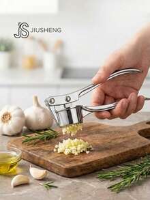 1pc Professional Stainless Steel Manual Garlic Press, Heavy Duty Garlic Crusher And Mincer, Easy To Clean Kitchen Tool, #KitchenHacks #HomeCooking #KitchenDecor, Healthy Meal Prep Tool, Fitness Enthusiasts Outdoor BBQ Essential, New Apartment Housewarming Kitchen Gadget, Compact Manual Garlic Press For Dorm - Multicolor - View 2