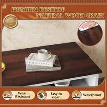 Coffee Table With Storage Shelf 39.4" Farmhouse Coffee Table With V-Frame Support 2-Tier Wood Rustic Center Table For Living Room Bedroom And Balcony Greige And White - White - View 6