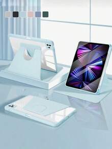 IPad 11th Gen 11" (2025, A16) & 10th Gen 10.9" (2022) Rotating Case - 360 Degree Protective Stand Cover With Built-In Pencil Holder,Blue