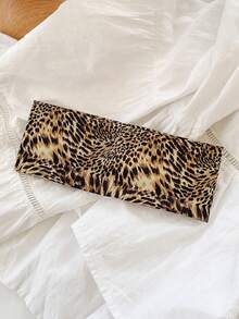 1pc Chic Leopard Print Headband, Elastic Fashion Retro Straight Fabric Sports Yoga Sweatband, New Leopard Print Headband, Street Fashion Hair Accessory Animal Hair Bands Casual Head Wrap Women Hair Accessories Summer Outfits,Festival,Party - Multicolor - View 15