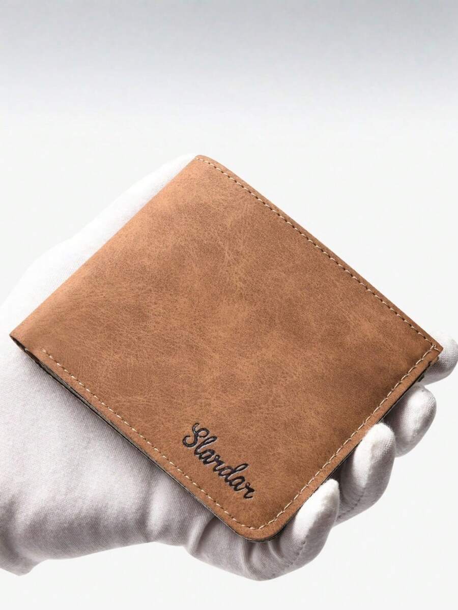 This Brand New Fashionable Men's Wallet Features A Large Capacity Coin Pocket And Multiple Card Slots, Making It An Ideal Gift For Boyfriends, Husbands, Uncles, And Brothers; It Is The Perfect Choice For Men. - Multicolor - View 1