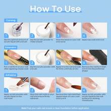 30毫升/60毫升/120毫升丙烯酸单体液 - 专业丙烯酸单体液，美甲延长液，美甲系统套装，快干，丙烯酸美甲延长，丙烯酸美甲刷，美甲系统套装，丙烯酸美甲延长，快干，适合初学者DIY家庭和专业美甲沙龙使用，丙烯酸美甲贴纸 - 彩色 - 查看 6