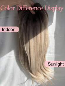 20英寸层次感波浪假发，带刘海，适合头发稀疏的女性 - 采用合成纤维制成，易于佩戴 - 彩色 - 查看 10