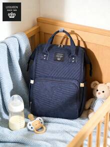 1个LEQUEEN牛津布妈妈包，新款时尚大容量孕妇包，手提/双肩包两用，旅行收纳包，轻便多功能孕妇尿布包 - 彩色 - 查看 5