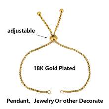 Ahknormailcui 2pcs Stainless Steel Heart Beading Decorate Roller Bracelet Chain With Positioning Bead For Making Bracelets Layered Bracelets Valentine's Day Gift,18K Gold Plated Adjustable BL Cable Chain For DIY Jewelry Making Extension Chains - Bracelet - View 4