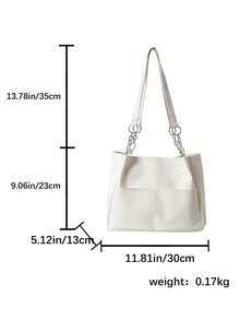 Women's Daily Commute PU Leather Tote Bag, Large Capacity, Fashion