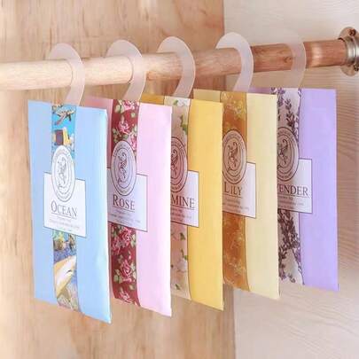 10pcs Hanging Wardrobe Fragrance Bags, Wardrobe Deodorizer Sachets, Portable Fragrance Bags, Wardrobe Air Freshener, Home Essentials, Apartment Must-Haves, Back To School Supplies, Home Gifts