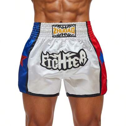 1件装拳击训练短裤，男女通用MMA格斗短裤，泰拳短裤