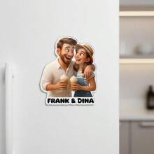 1PC Personalized 2D Acrylic Fridge Magnet Refrigerator Stickers Custom Cartoon Photo - Multicolor - View 4