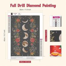 GHHKUD Diamond Painting Kits Moon For Adults, DIY 5D Flowers Diamond Painting, Full Drill Fantacy Moon Diamond Art Kits Art Pictures For Relaxation Gifts Home Wall Decor 30x40cm - Moon - 查看 3