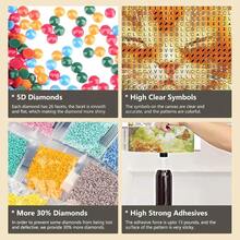 Cat Diamond Painting Kit For Adults, 5D Sleepy Cat Diamond Art For Beginners - DIY Full Diamond Dot Gem Art Painting, Gifts,Suitable Home Wall Arts And Craft Paint Kits, 12x12Inch - 七類 - 查看 6