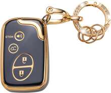 Stylish White Key Fob Cover With Keychain, Compatible With Lexus Models - For Lexus C4 - 查看 7