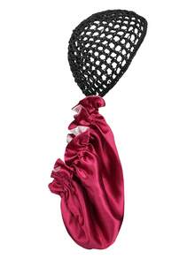 2 In1 Wrap Cap Bonnet Reversible,Adjustable Hair Wrap Cap Nettie Band Net, Double Layered Long Hair Silk Press Set Braid Bonnet For Curly Hair Care - Multicolor - View 18