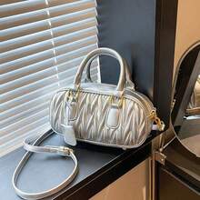 Plissierte Handtasche/Schultertasche/Crossbody-Kissentasche