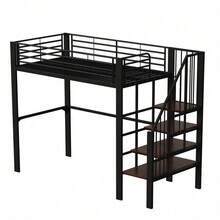 Barnsängramar, sänggavlar och fotgavlar - Svart + Metall och Trä + 90 cm * 200 cm - Visa 10