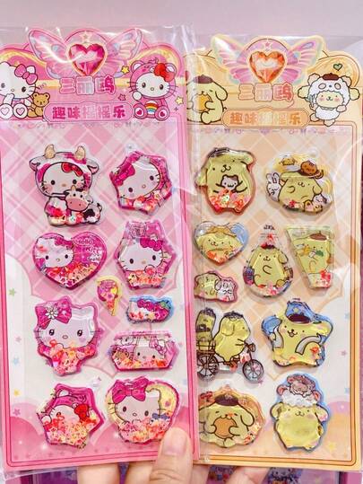 可爱、俏皮、清新又甜美的卡通贴纸，男女皆宜，图案包括紫色小狗、粉色甜瓜、黄色布丁、粉色小猫和紫色星兔。另有三里家族出品的Kuro 3D卡通贴纸、儿童注水贴纸、DIY积分兑换礼品、商务礼品、广告礼品、促销礼品、员工福利礼品和节日礼品等。