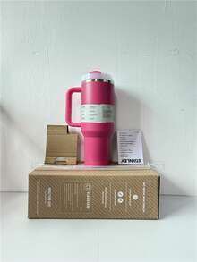 兼容S码大容量便携式双层真空保温瓶，适合居家、办公、户外活动、露营、徒步、驾车和公路旅行，可重复使用，带盖和吸管，男女通用，情人节好礼。 - 彩色 - 查看 9