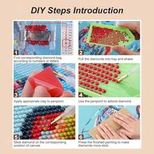 AMORARS Dog Diamond Painting Kit For Adults, 5D Flower Diamond Art For Beginners - DIY Full Diamond Dot Gem Art Painting, Suitable Gifts And Home Wall Decoration Crafts, 12x12Inch - 狗-1 - 查看 8