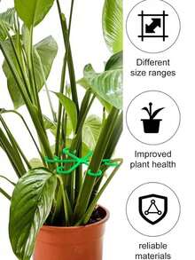 4/8pcs Plastic Plant Support Anti-Tip Bracket, Foldable Hydroponic Flower Stem Fixer, Garden Plant Support - Collapsible Rack - View 8