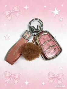 Funda para llavero de Cadillac para XT5 XT6 CT6 XT4 XTS CT5 SRX ATSL, cadena de llaves de coche de TPU sólido, de color, casual y linda, regalo para días festivos - Unitalla - Ver 14