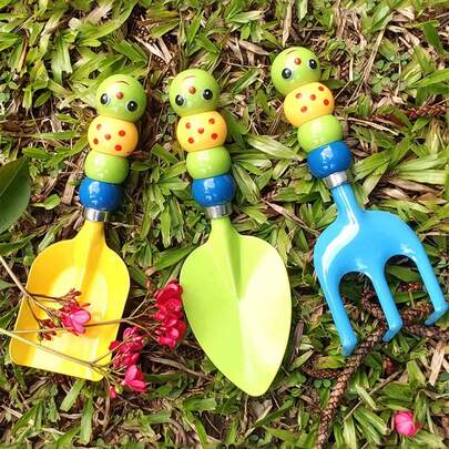1 Bộ (3 món) Dụng cụ làm vườn hình sâu bướm dùng để trồng hoa, cây mọng nước, rau củ ngoài trời, thích hợp cho việc đi dạo trên bãi biển, làm vườn, nông trại.